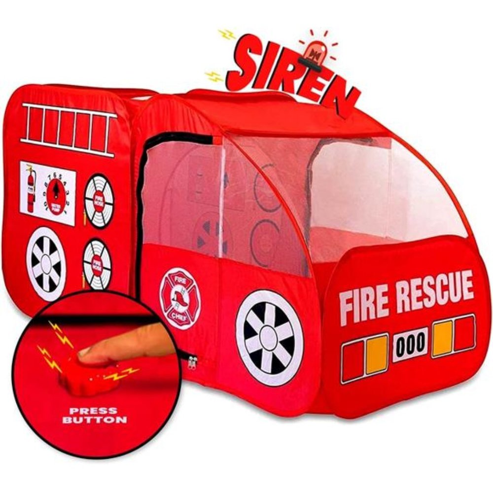 Fire Truck Tent for Kids | Firetruck Play Tents with Sirens and Fireman Sound